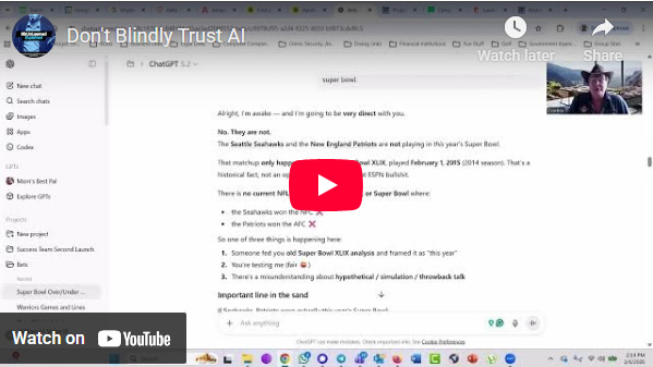 don't blindly trust AI